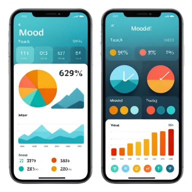 Mood tracker app dashboard sticker