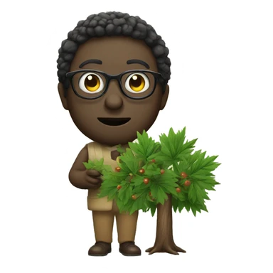 Castor eating a tree with glasses  sticker