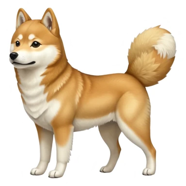 Labrador-Shiba-Inu-Husky-Wolf-hybrid,  full body sticker