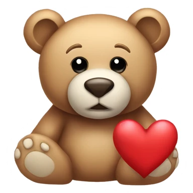 peluche de oso con corazon sticker