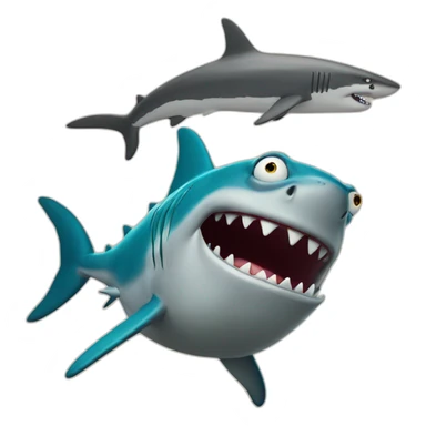 Spongebob on a shark sticker