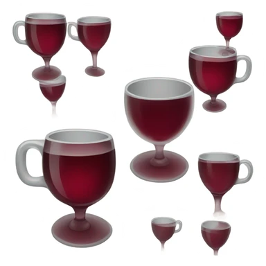 Two cups of burgundy wine sticker