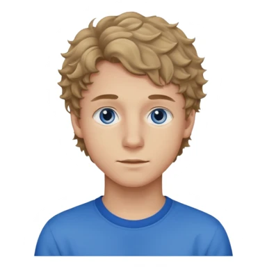 20 year old boy with slightly curly dark blonde hair and blue eyes with 20 year old girl with brown hair and blue eyes (girl is brunette (straight hair), boy is blonde.) BLONDE BOY sticker