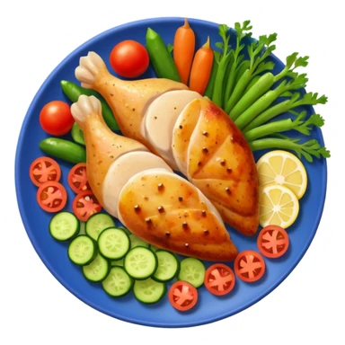 Meal with protein chicken and veggies sticker