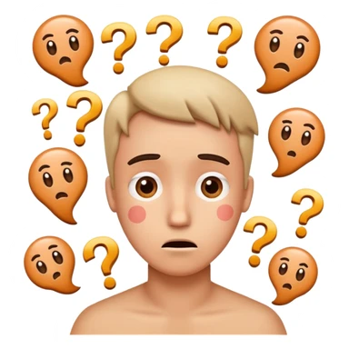 confused face with question marks and random symbols sticker
