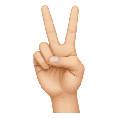 victory hand sign with peace symbol sticker