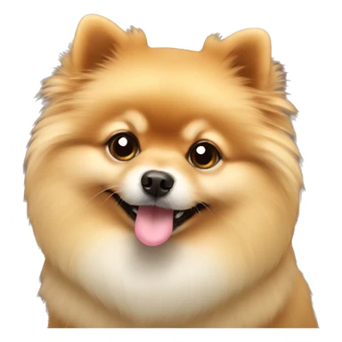 Pomeranian with heart sticker