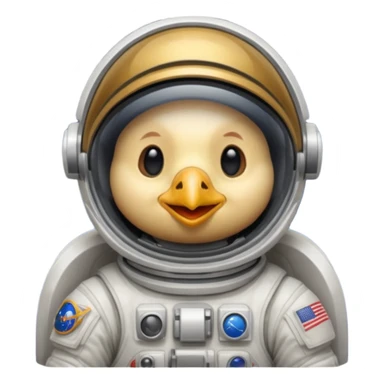 chicken astronaut sticker
