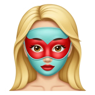 woman with beauty mask sticker