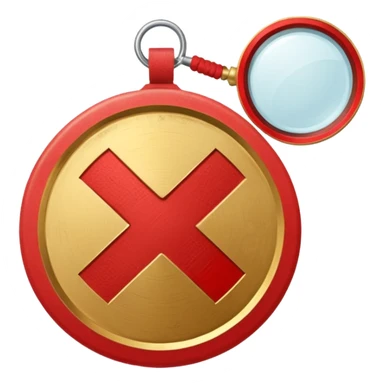 gold medal with bandage and ONLY ONE magnifier engraved on the center sticker