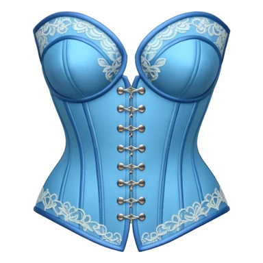 pale blue lace and rhinestone corset sticker
