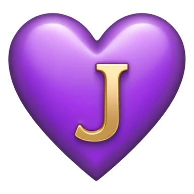 The Letter “j” inside a Purple Heart sticker