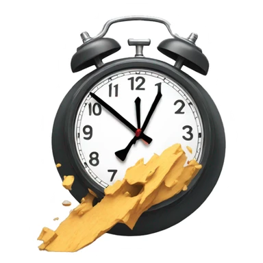 clock getting smashed sticker