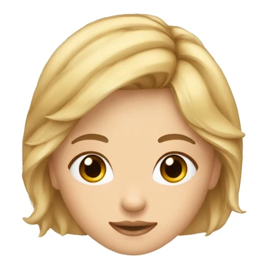 Une fille avec les cheveux blond châtain et les yeux bleus  sticker