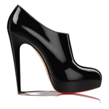 WEDGE heel LOUBOUTIN black PATENT sticker