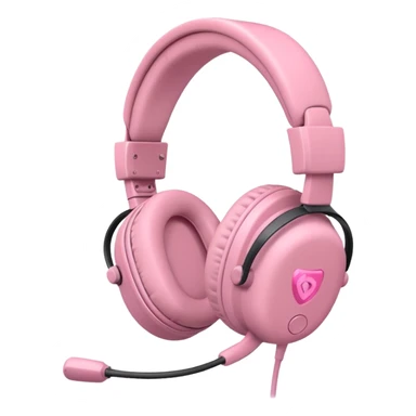 baby pink gaming headset sticker