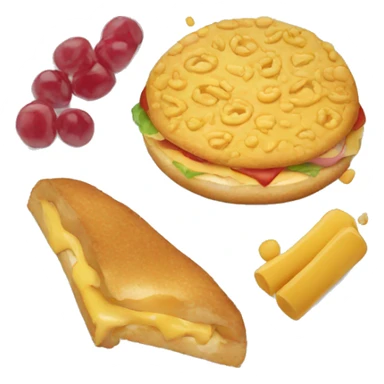 unhealthy food plate sticker