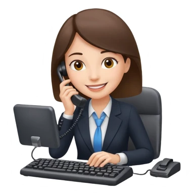 Administrative Assistant Typing And Answering Phones sticker