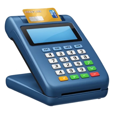 credit card blue pos terminal sticker