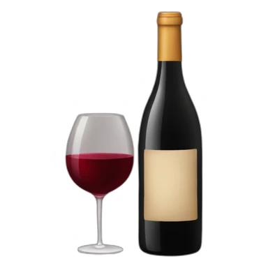 Bouteille de vin rouge sticker