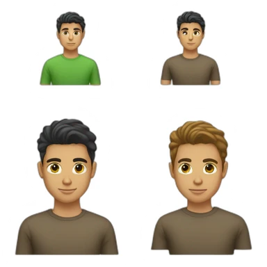 Chico adolescente flaco, alto, pelo castaño, ojos verdes, de piel blanca sticker