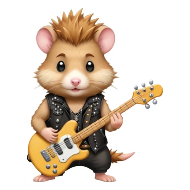 Punk guitarist hamster sticker
