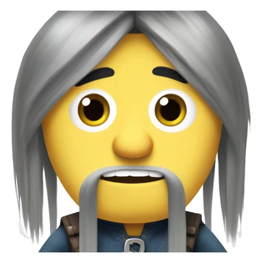 long hair Despicable me character mega minion sticker