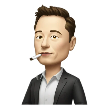 elon musk smoking weed sticker