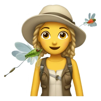 Girl fly casting sticker