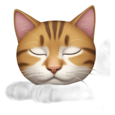 Tired cat falling asleep sticker