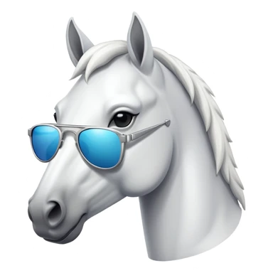 White Horse wearing sunglasses sticker
