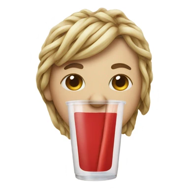 Sucking straw sticker