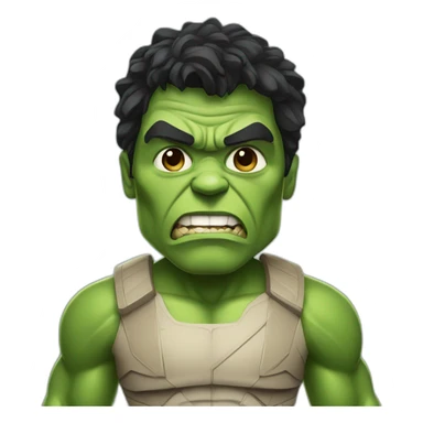hulk in jedi outfit sticker