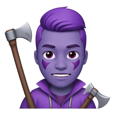 Purple dine withe axe sticker