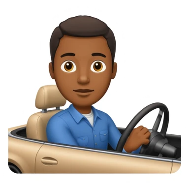 hombre negro conduciendo sticker