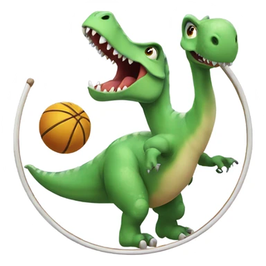 Dinosaur hoola hooping sticker