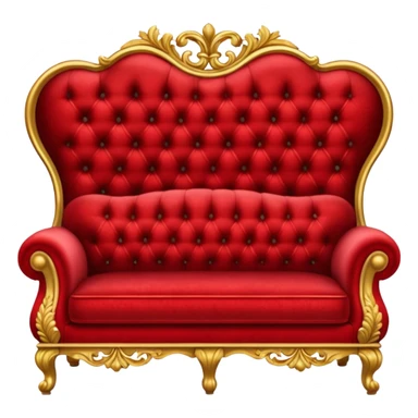 Sparkly red sofa sticker