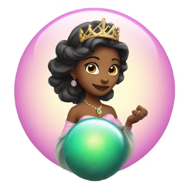 princess with a magic ball  sticker