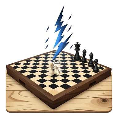 lightning hitting a chess board sticker