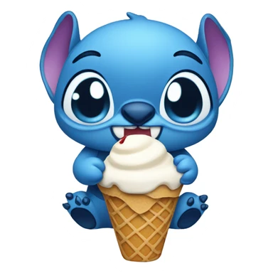 Stitch with ice cream sticker