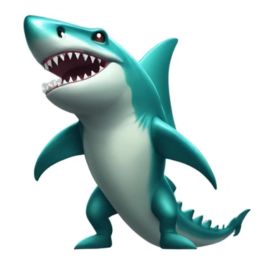Full body edgy shiny shark-alligator sticker