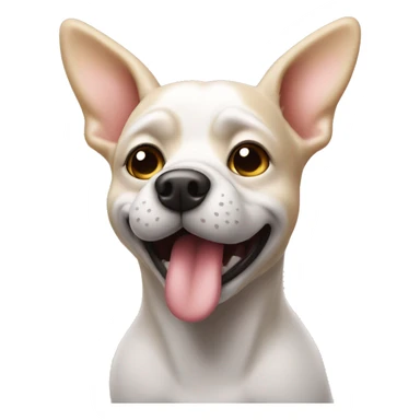 pointed ear dog blowing kiss  sticker