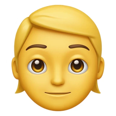 regular emoji yellow with straight face low eyebrows and a smirk sticker