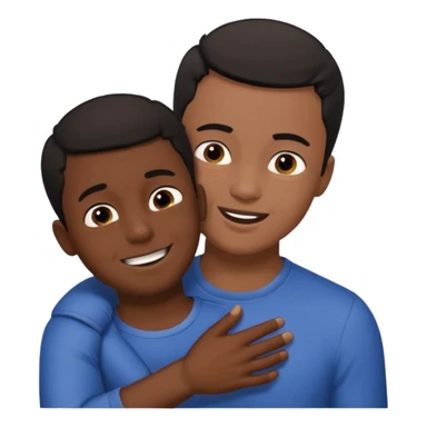 a black man tickling a boy with short black hair sticker