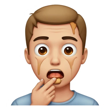 a guy chocking himself  sticker