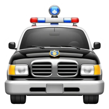 police voiture noir blanc face sticker