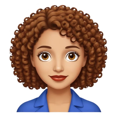 Puerto Rican actress Marian Pabón with short curly hair, expressive eyes, warm smile, middle-aged Latina woman sticker