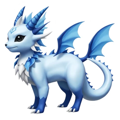 Vaporeon-Samurott-Absol-Fakémon-hybrid-creature (full body)  sticker