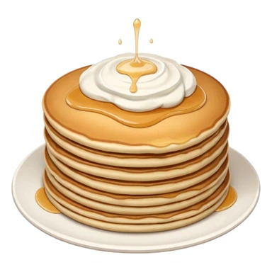 stack of pancakes with whip cream sticker