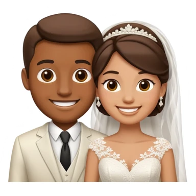 Bride and groom sticker